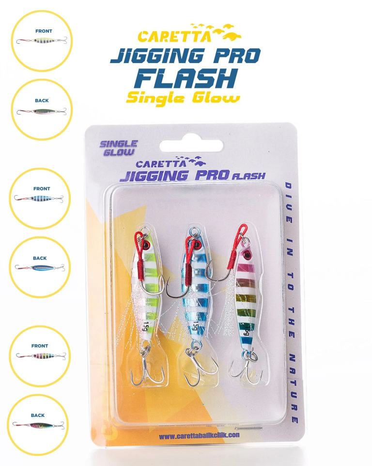 Caretta Jigging Pro Flash Jig Yem Single Glow 7gr