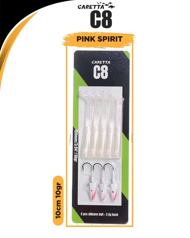 Caretta C8 10Cm 10Gr Silikon Yem Pınk Sprıt