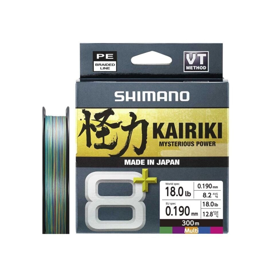 Shimano Kairiki 8 Plus 300M Multicolor İp Misina 0.16mm