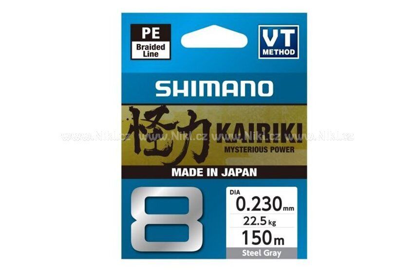 Shimano Kairiki 8 150M Steel Gray İp Misina 0.013mm
