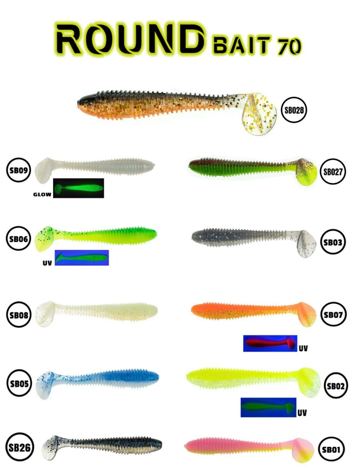 Fujin Round Bait 70mm Silikon Yem Sb026