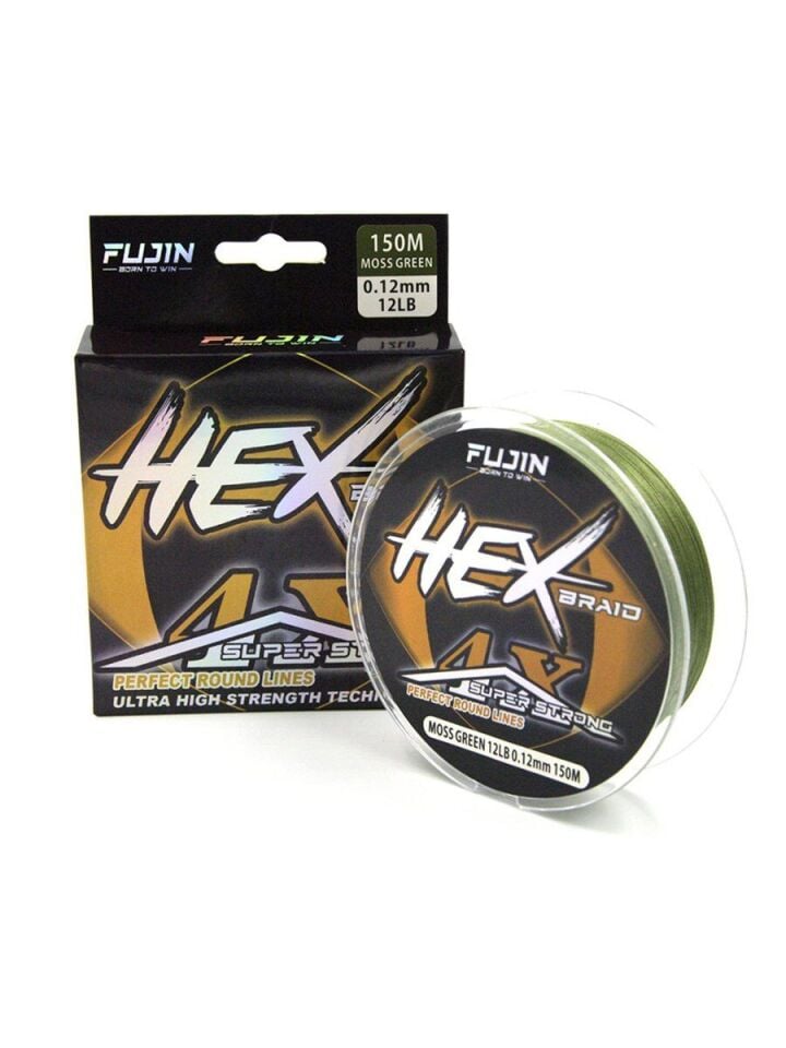 Fujin Hex 4X 150Mt Moss Green İp Misina 0.16mm