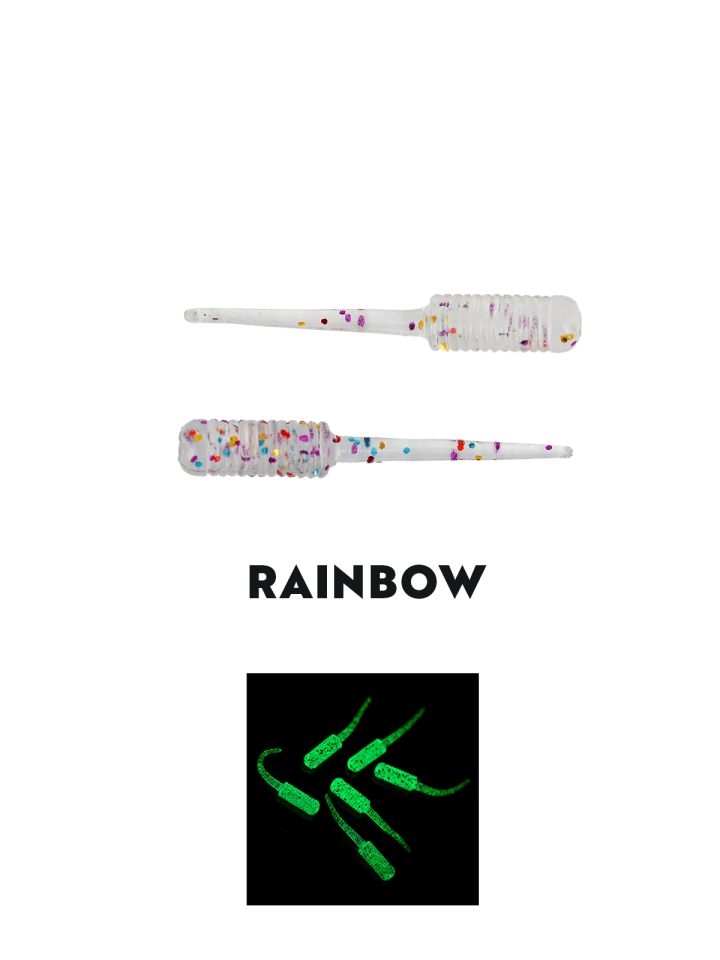 Fujin Baby Fry 2Cm Lrf Silikon Yem Rainbow Glitter