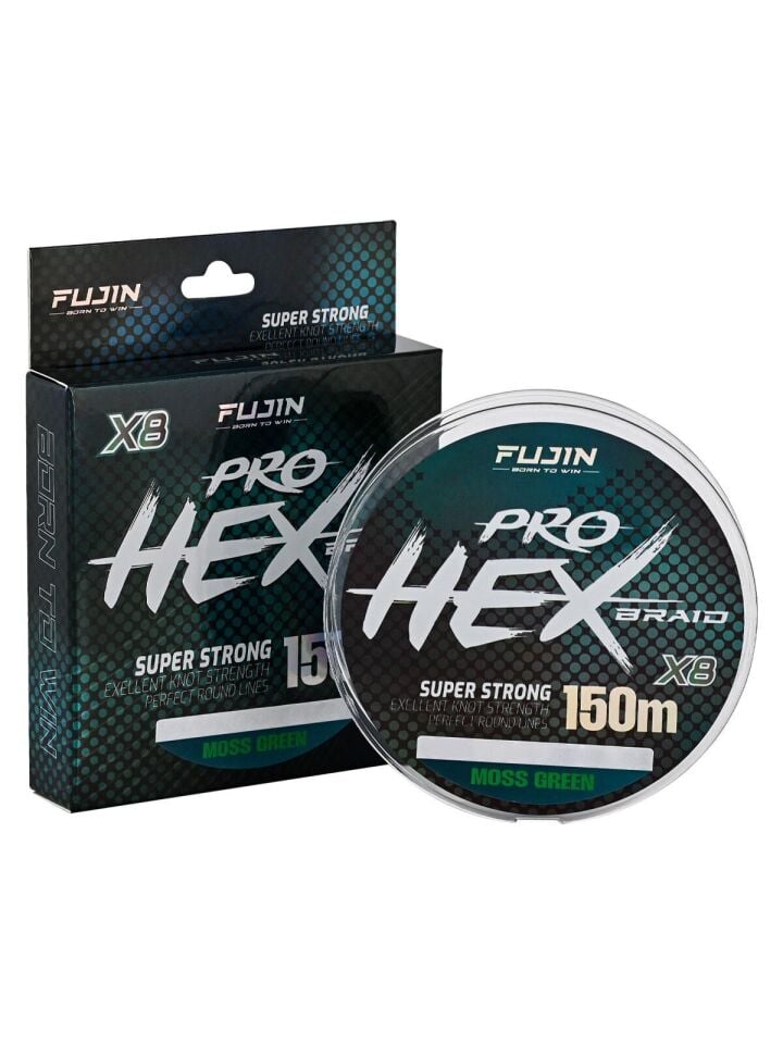 Fujin Pro Hex 8X 150Mt  Moss Green  İp Misina 0.16mm