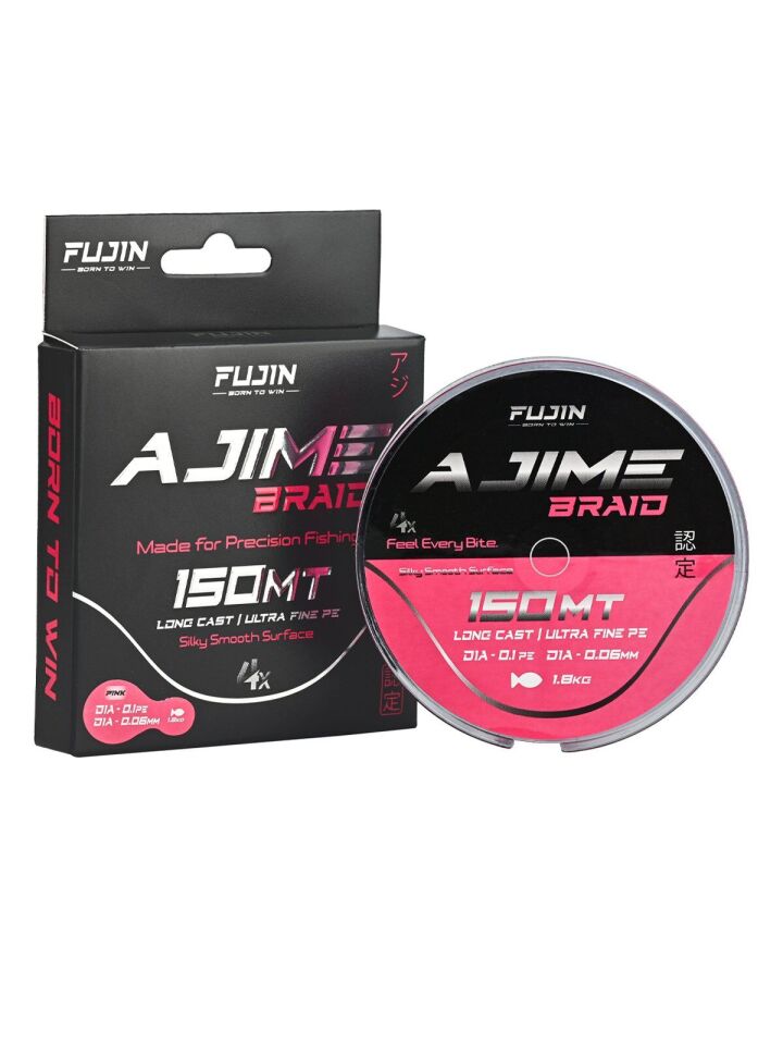 Fujin Ajime Braid 4X 150Mt Pink İp Misina 0.08mm