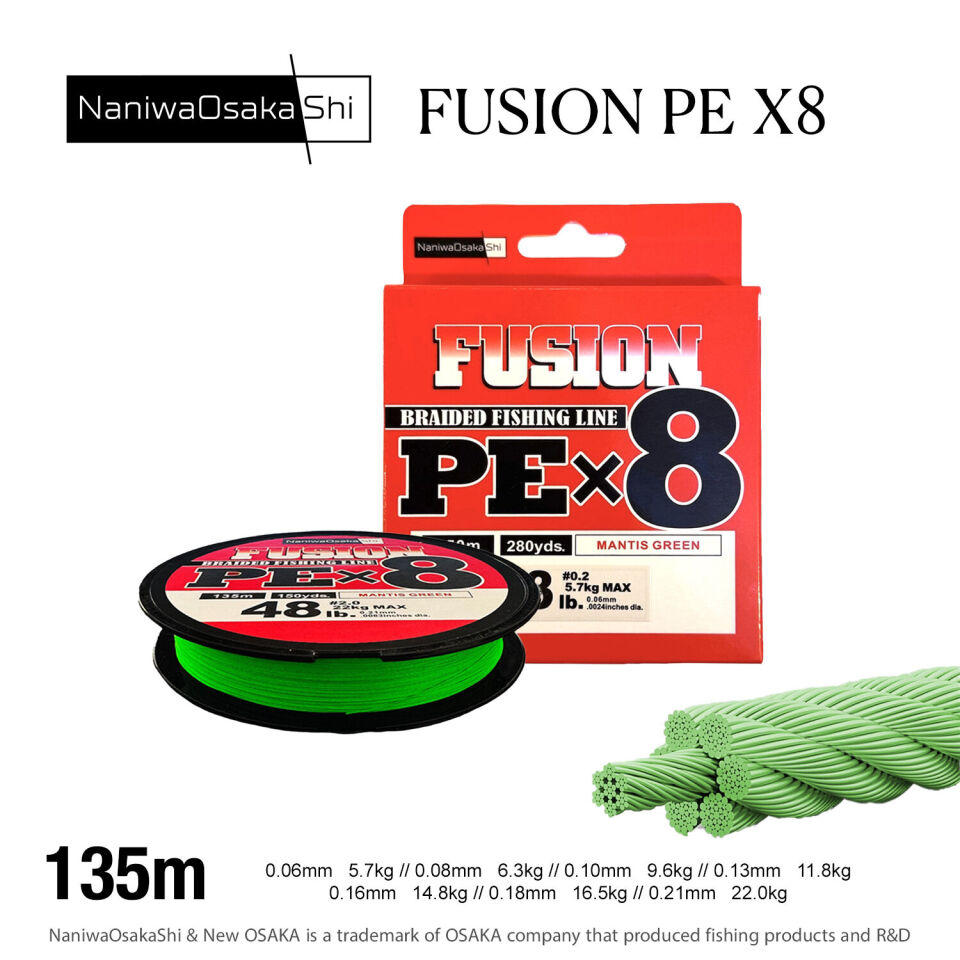 Nanıwaosakashı Fusıon 8X 135Mt İp Misina 0.18mm