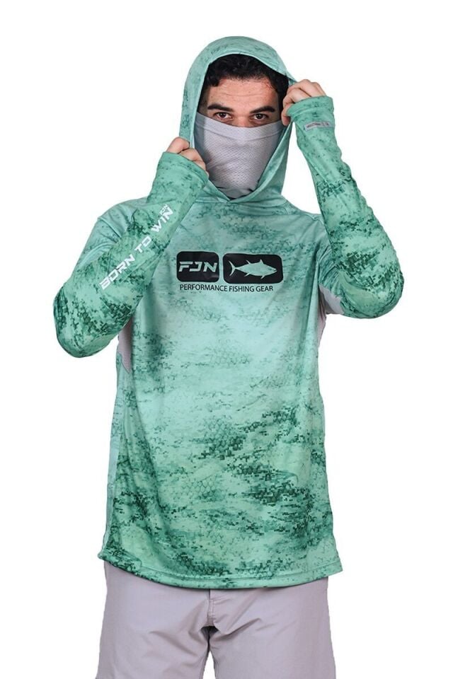 Fujin Pro Angler T-Shirt Green Wave Large