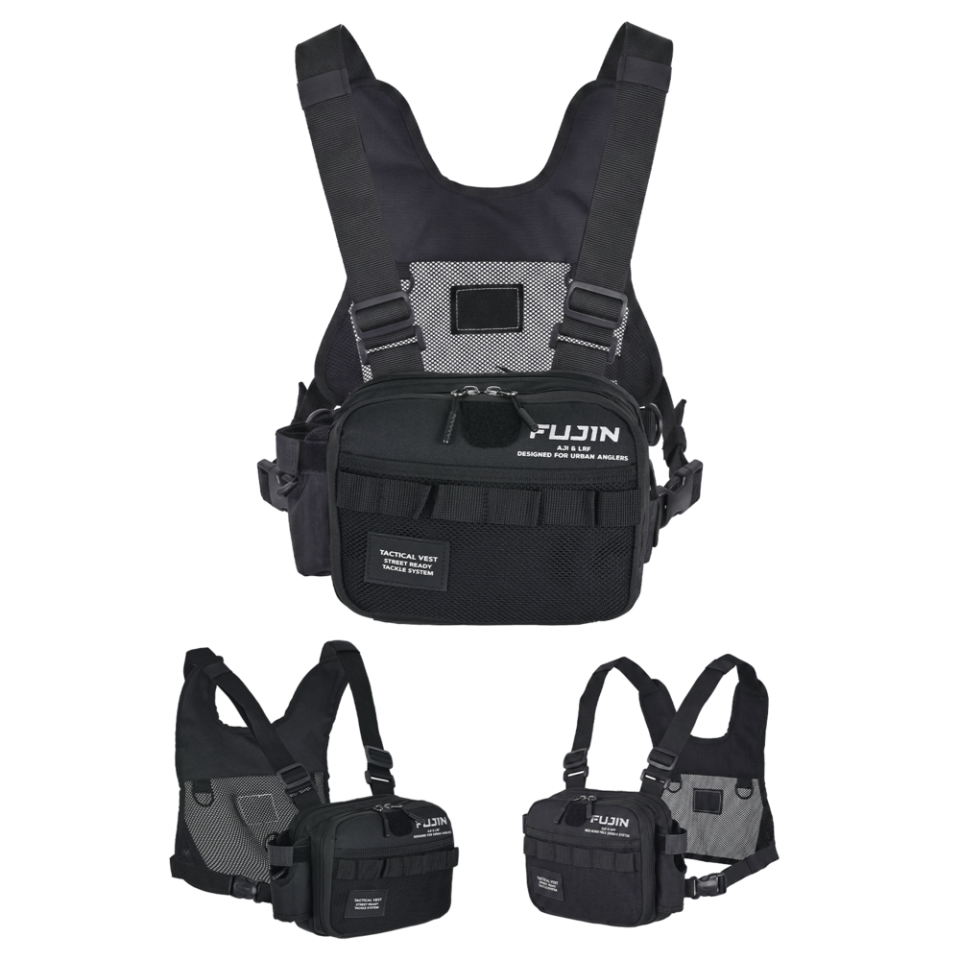 Fujin Tactical Vest Black Balıkçı Çantası