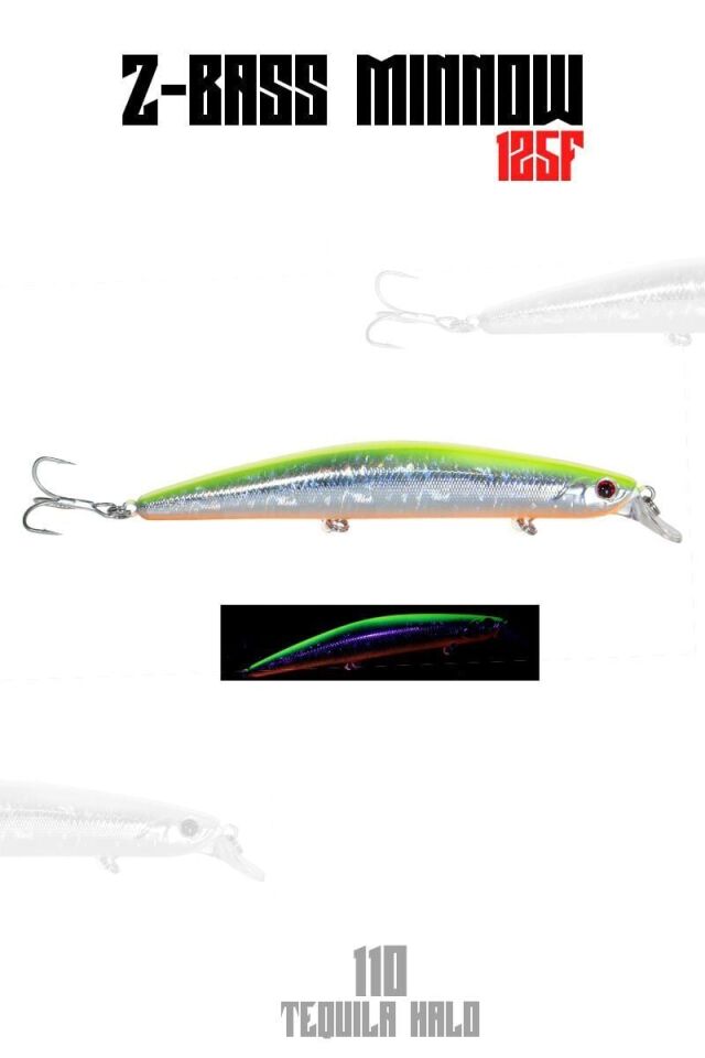 Fujin Z-Bass Minnow 125F 21Gr Maket Yem 110 Tequila Halo