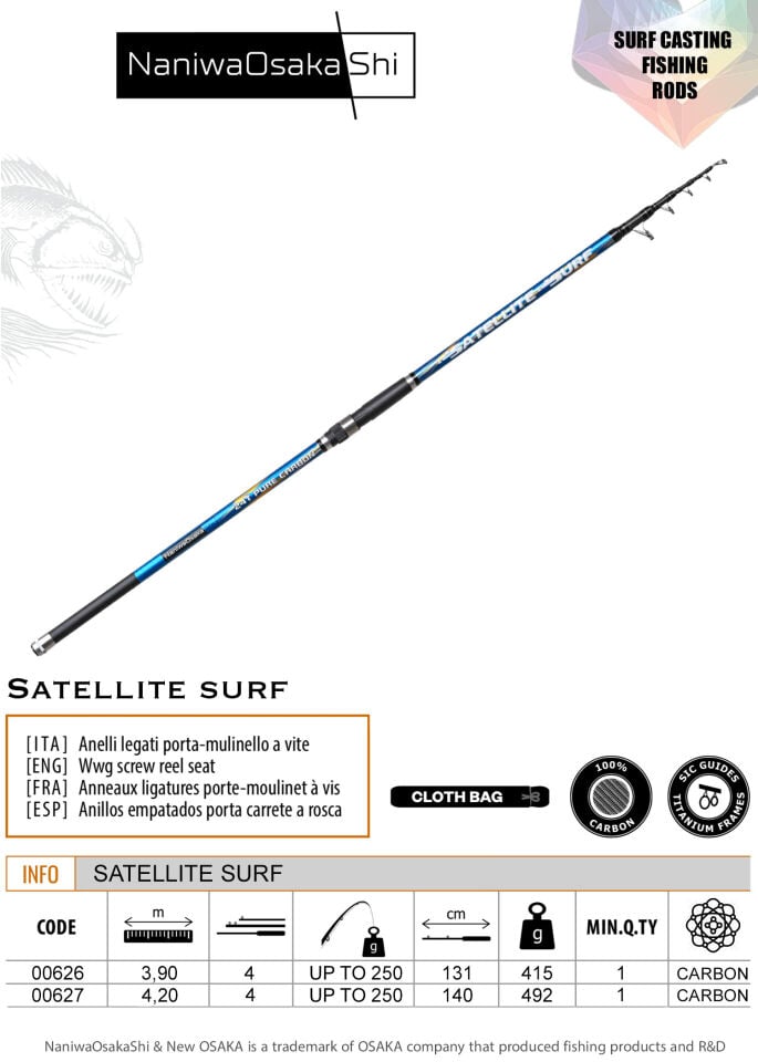 Nanıwaosakashı Satellıte Surf 3,90Cm 100-250Gr Surf Kamışı