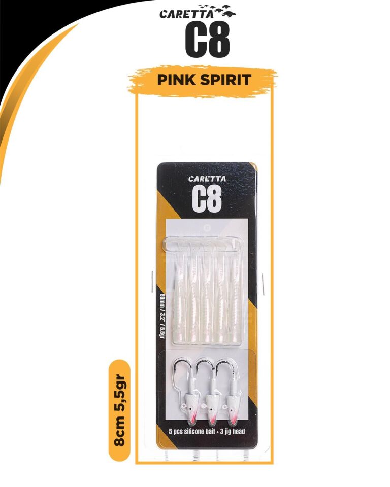 Caretta C8 8Cm 5.5Gr Silikon Yem Pınk Sprıt