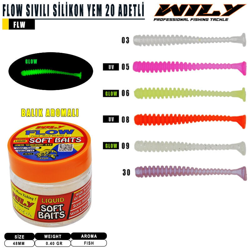 Wily Flow 4.8cm Sıvılı ve Kokulu Silikon Yem