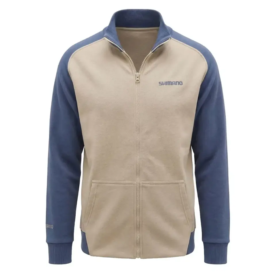 Shimano Zipper Sweatshirt (Beigo/Indigo) Large
