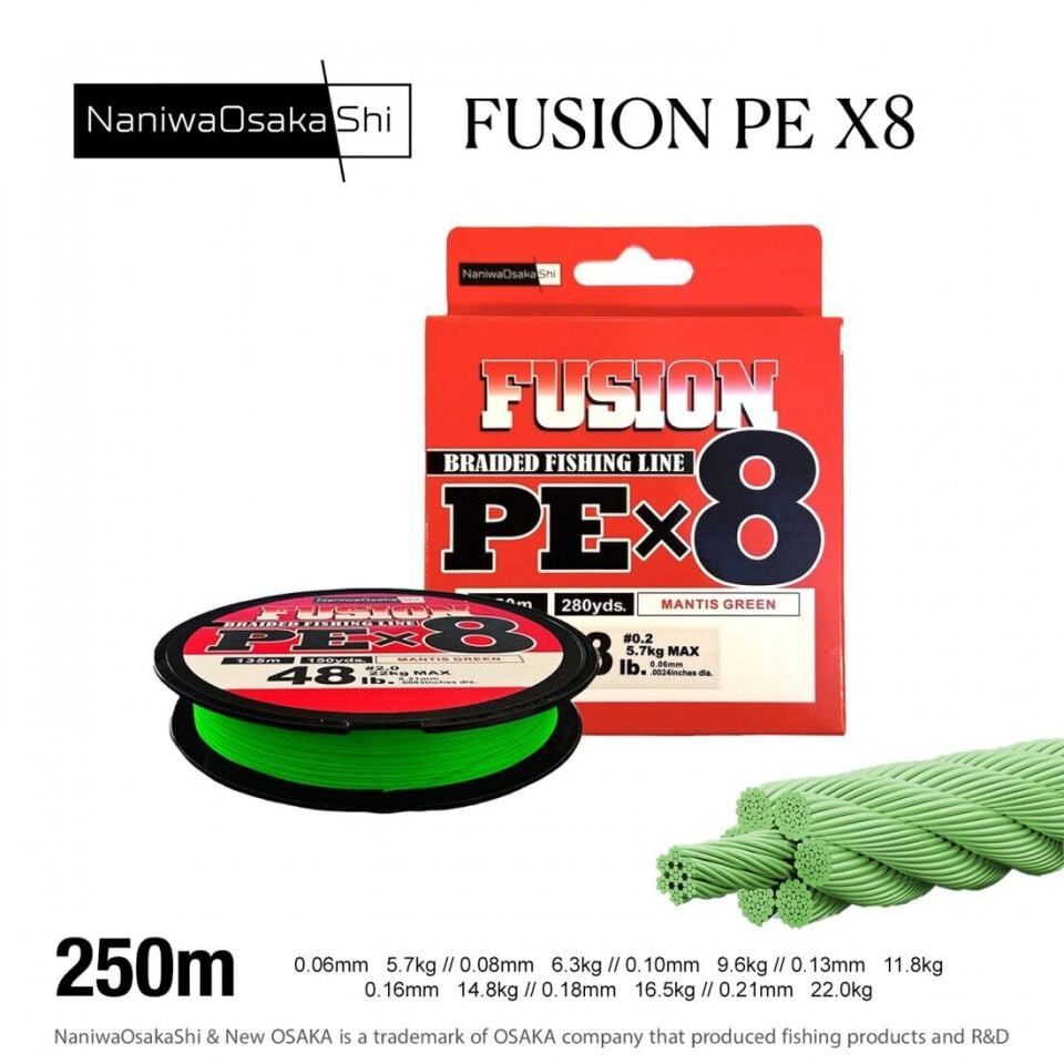 Nanıwaosakashı Fusıon 8X 250Mt İp Misina