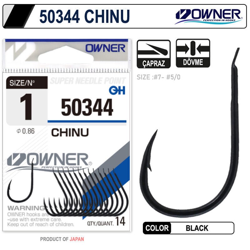 Owner 50344 Chinu Black İğne no 2/0