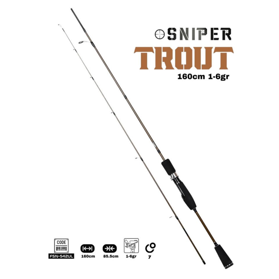 Fujin Sniper Trout 160 Cm 1-6 Gr Trout Kamışı Brown