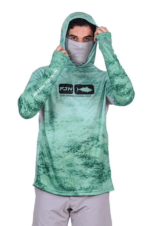 Fujin Pro Angler T-Shirt Green Wave (Large)