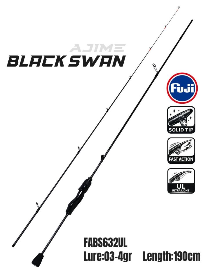 Fujin Ajime Black Swan 190cm 03-4gr Aji Lrf Kamışı