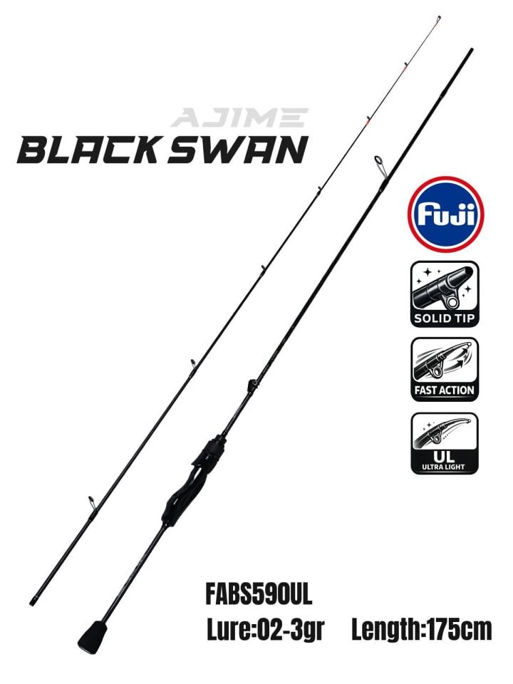 Fujin Ajime Black Swan 175cm 02-3gr Aji Lrf Kamışı