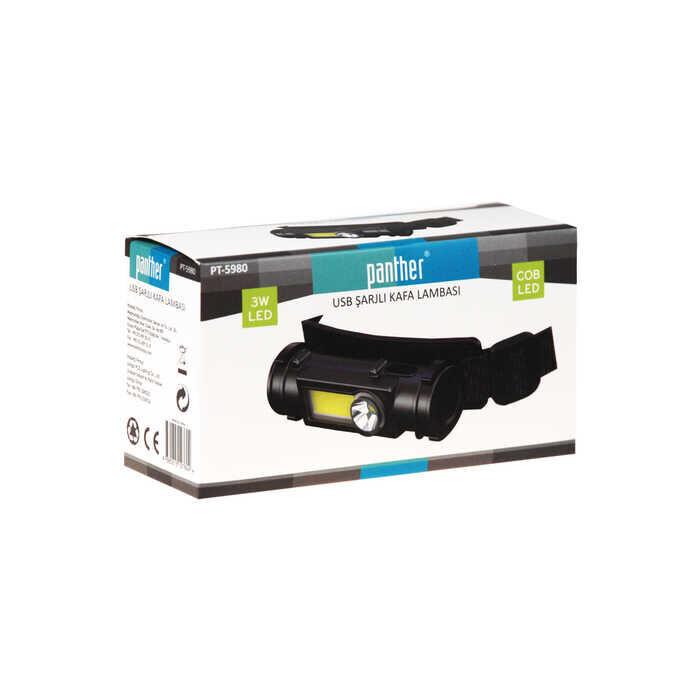 Panther Pt-5980 Usb Sarjlı Kafa Lambası