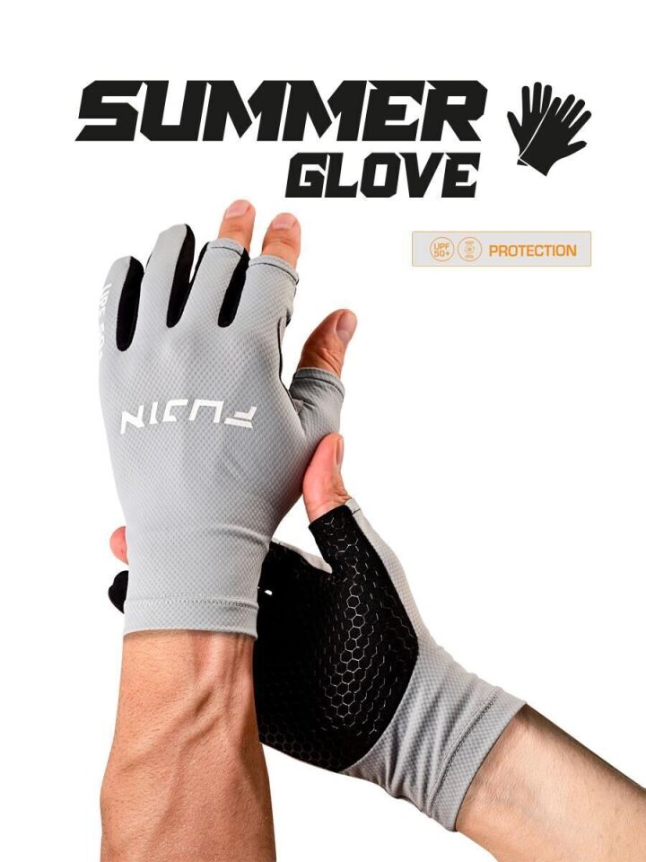 Fujin Pro Angler S24 Summer Gloves Grey M/L