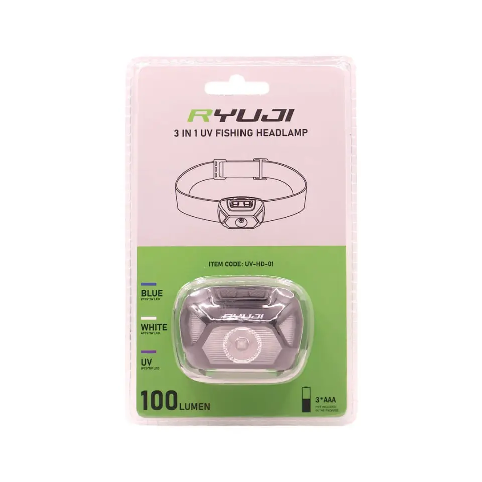 Ryuji 100 Lümen Beyaz ve UV Işıklı Kafa Lambası