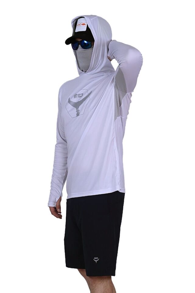 Fujin Pro Angler T-Shirt Green Wave (Large) Fujin Pro Angler T-Shirt Dark White Large (L)