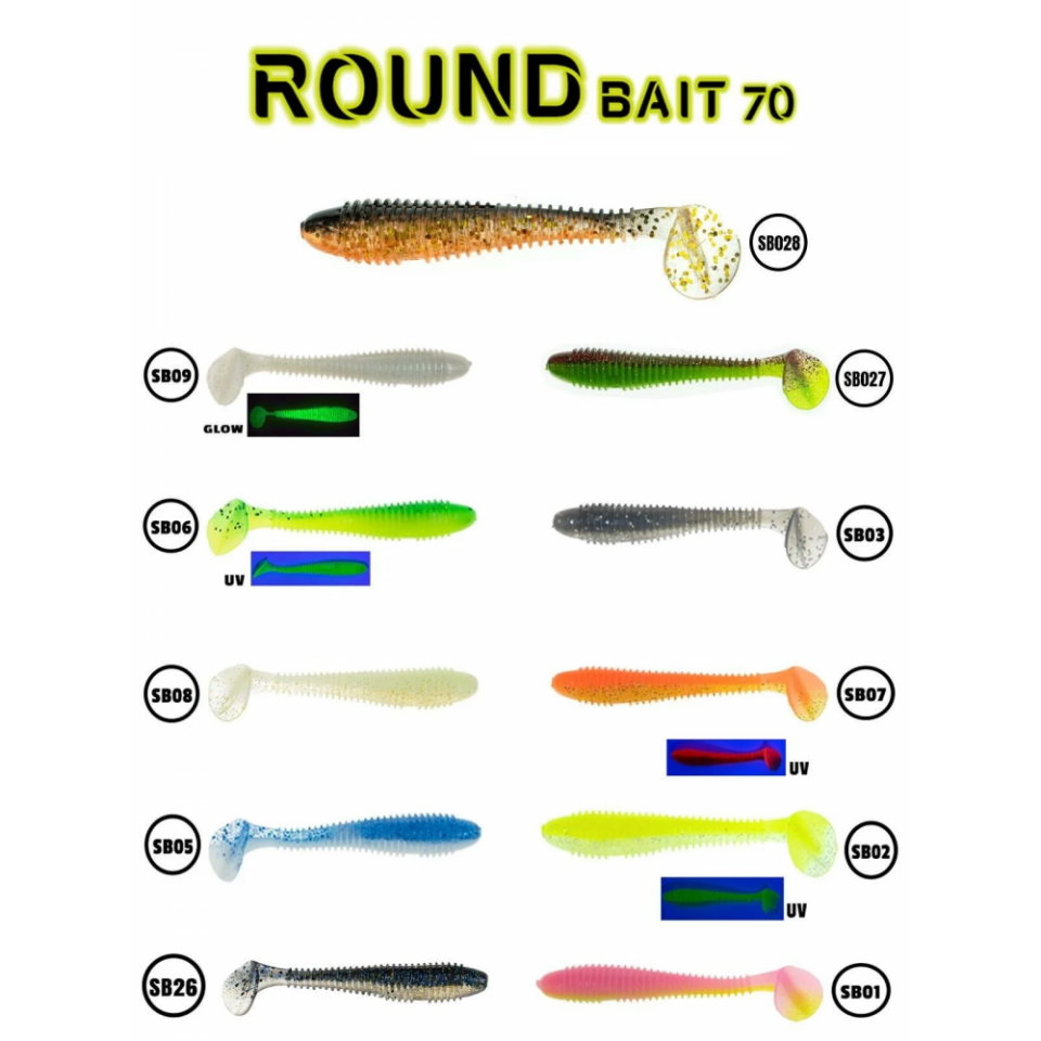 Fujin Round Bait 70mm Silikon Yem
