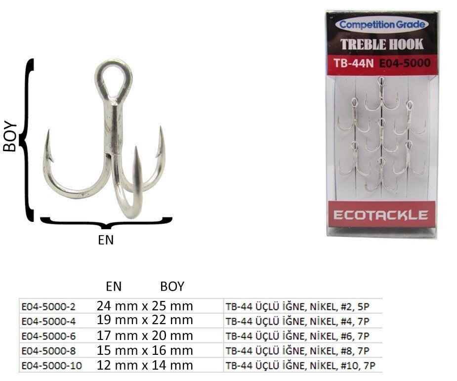 Tb-44 Üçlü Igne. Nıkel. 6. 7P