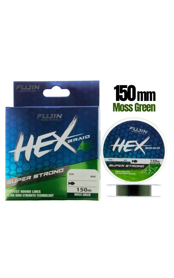 Fujin Hex 4X 150Mt Moss Green İp Misina 0.14mm