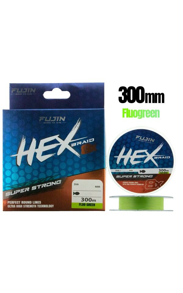 Fujin Hex 8X 300Mt. 0.10mm Fluo Green