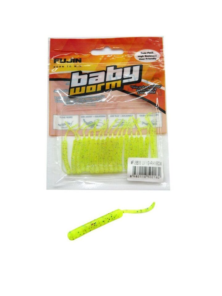 Fujin Baby Worm Lrf Yem Yellow