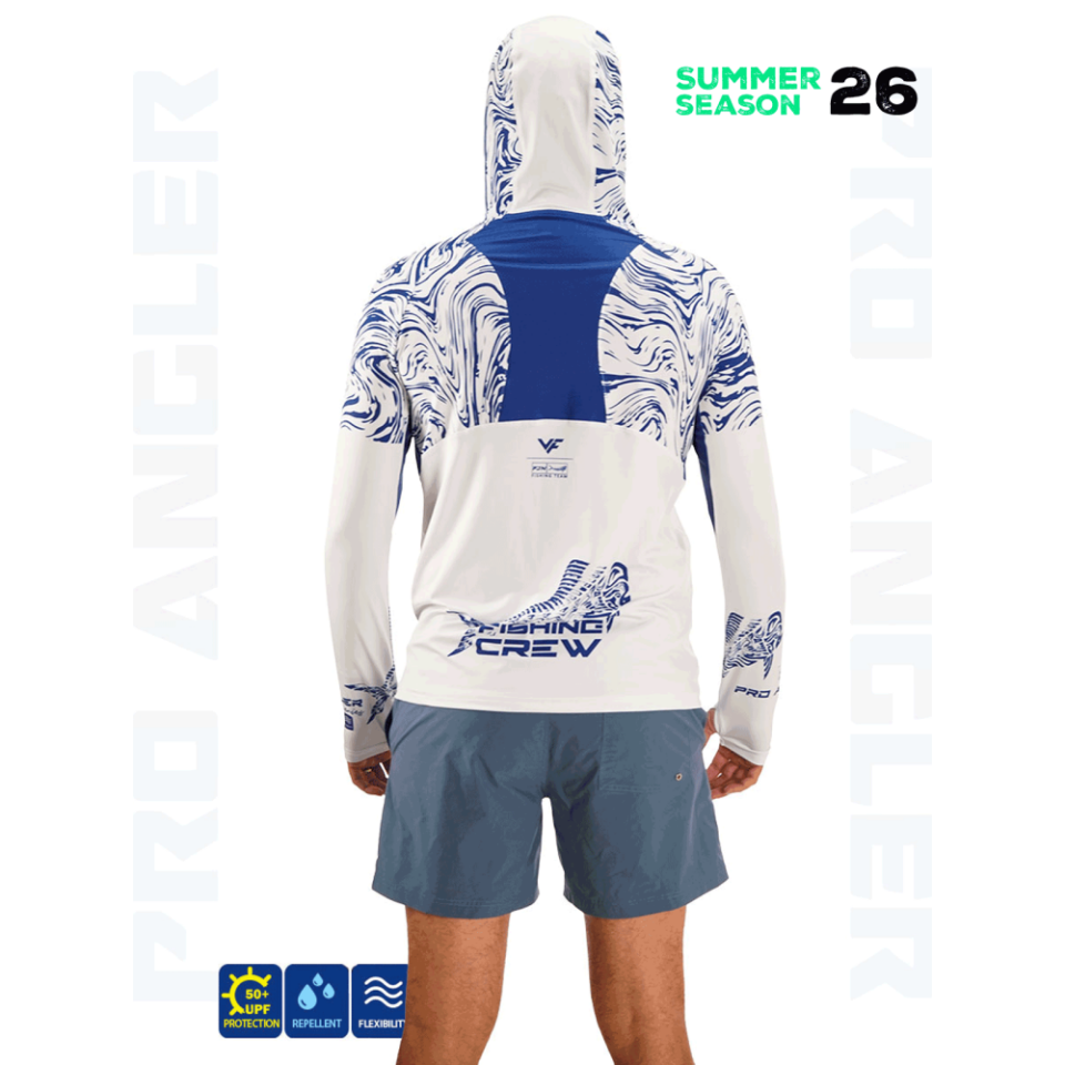 Fujin Pro Angler S26 Buff&Hoodie Izohips White Blue Xxl