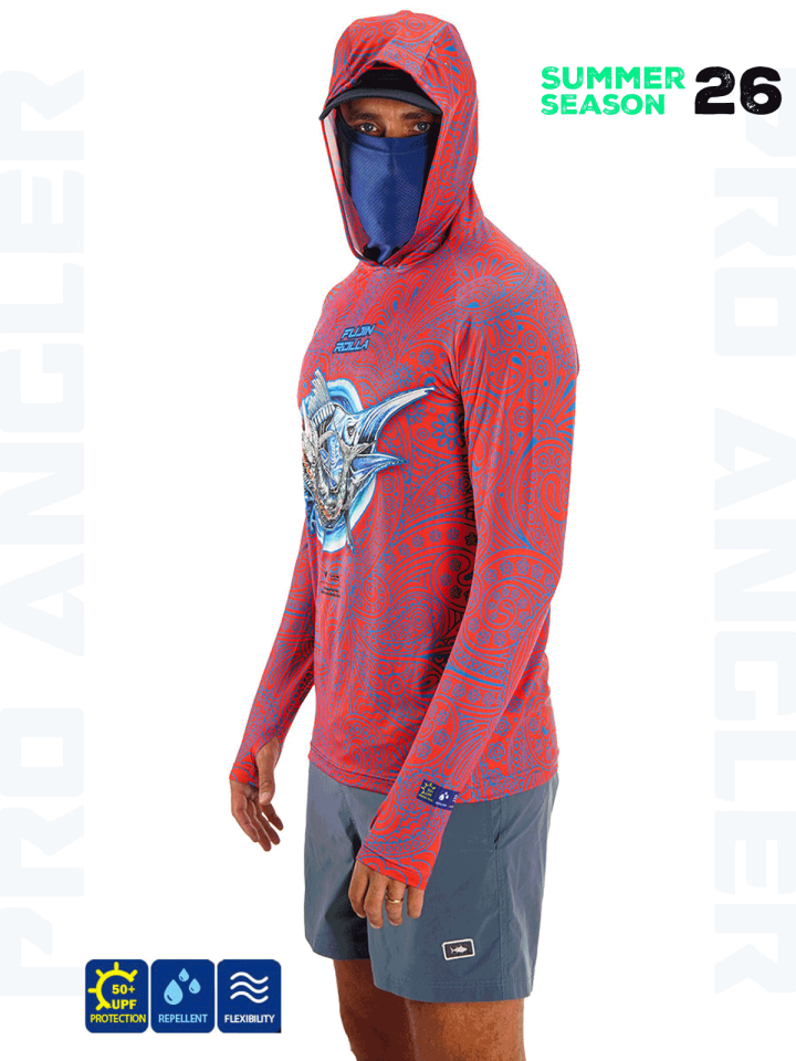 Fujin Rolla S26 Buff Hoodie Swordfish Red Large