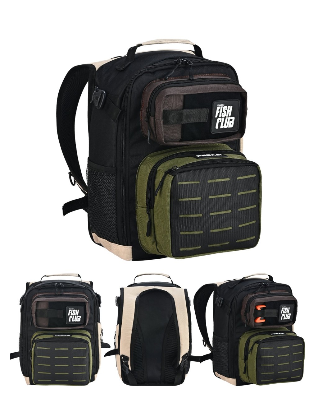 Fujin Proaji Back Pack Green Bej Balikçi Sirt Çantasi