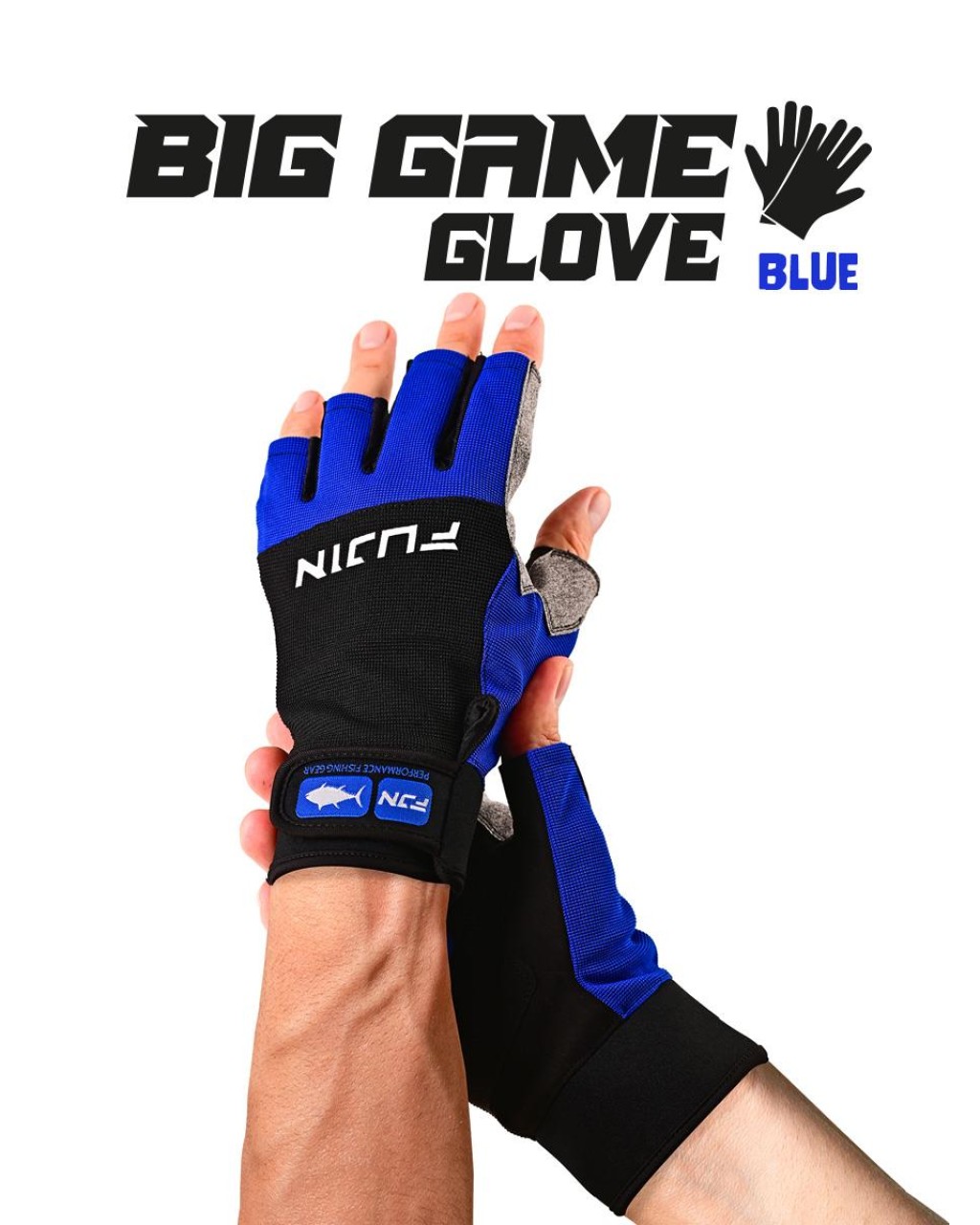 Fujin Pro Angler S24 Big Game Gloves Blue #M/L