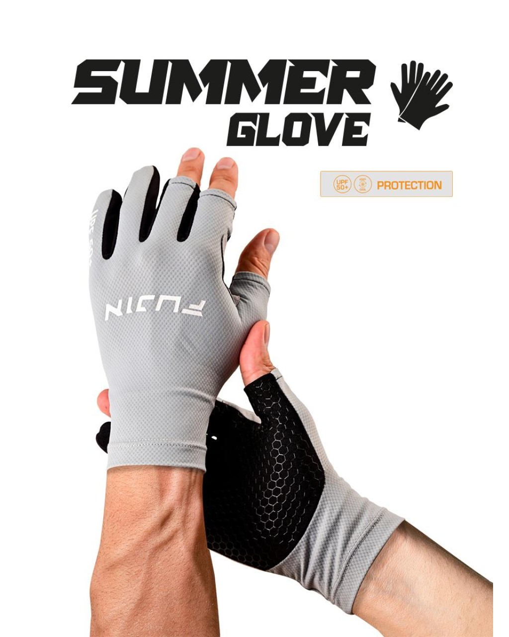 Fujin Pro Angler S24 Summer Gloves Grey #M/L