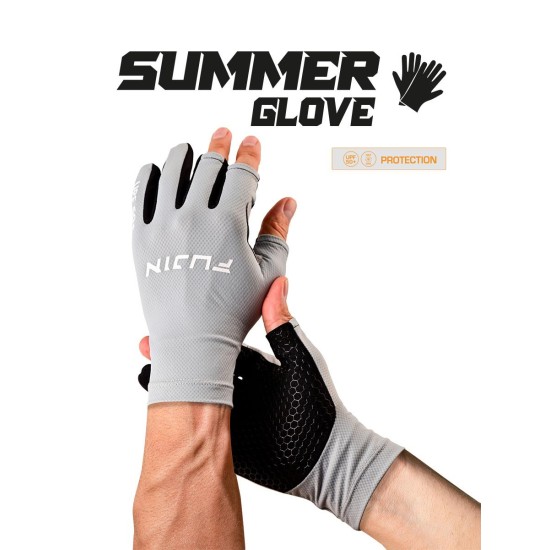 Fujin Pro Angler S24 Summer Gloves Grey #M/L