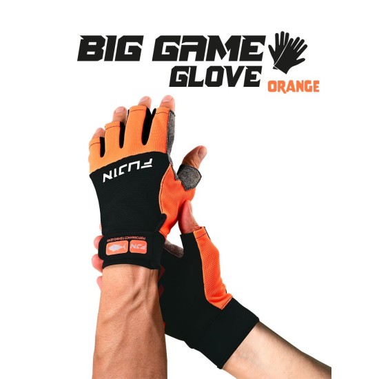 Fujin Pro Angler S24 Big Game Gloves Orange #S/M