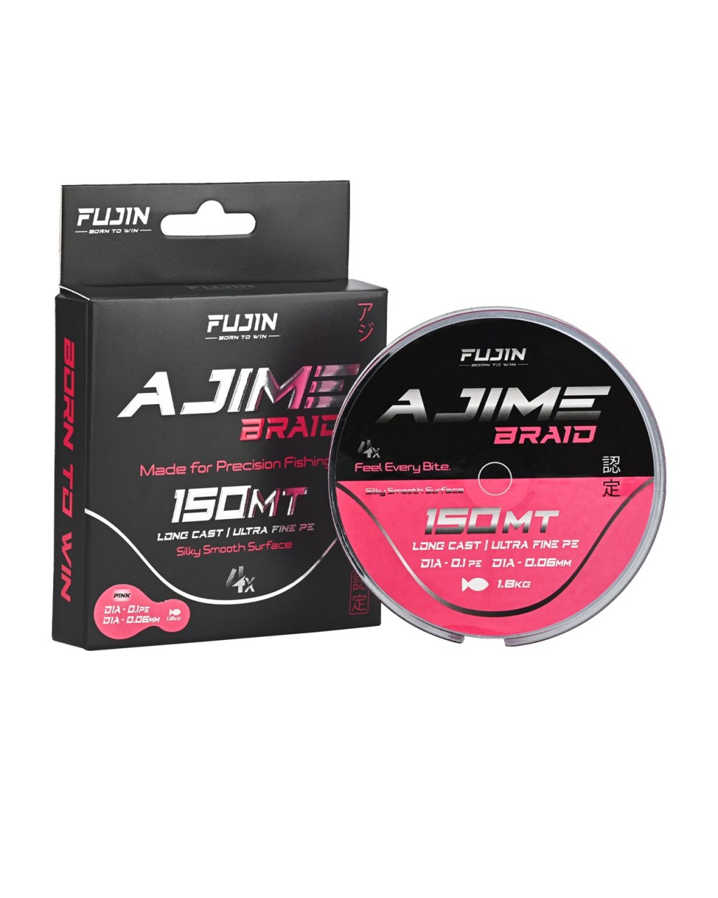 Fujin Ajime Braid 4X 150Mt Pink Ip 0.10Mm