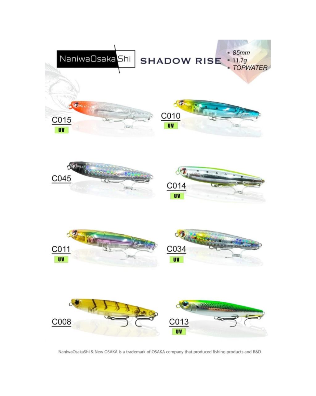 Nanıwaosakashı Shadow Rıse 85Mm Su Üstü Yem