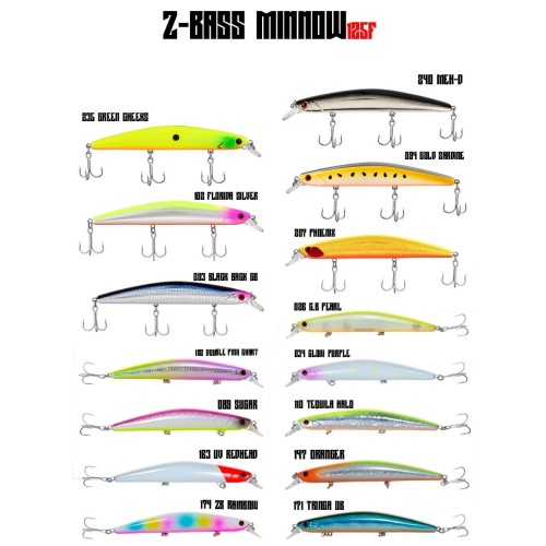Fujin Z-Bass Minnow 125F 21Gr Maket Yem