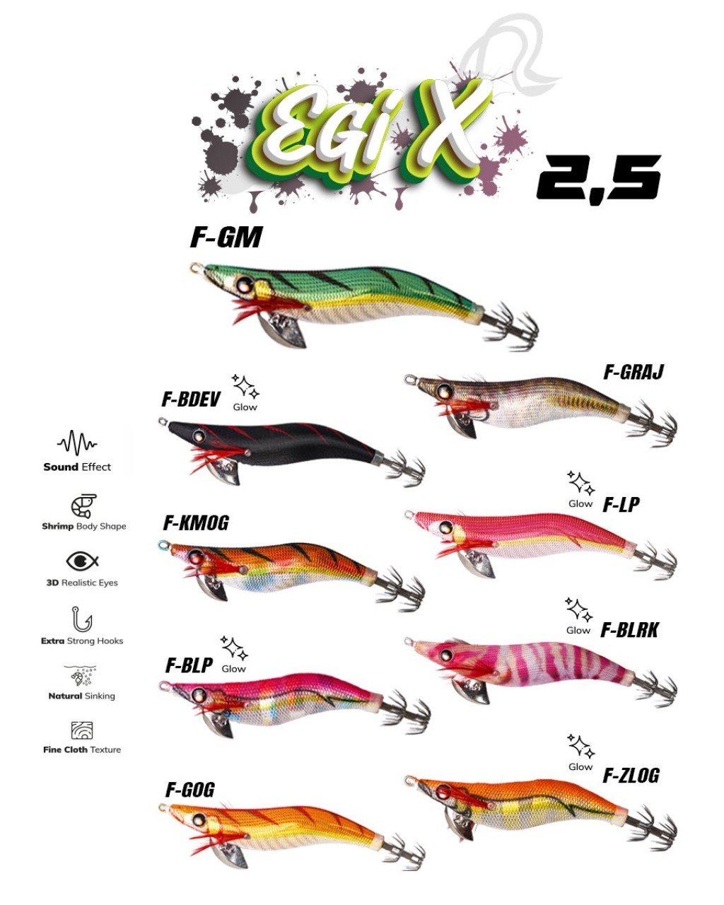 Fujin Egix 2.5 10Gr Kalamar Zokası