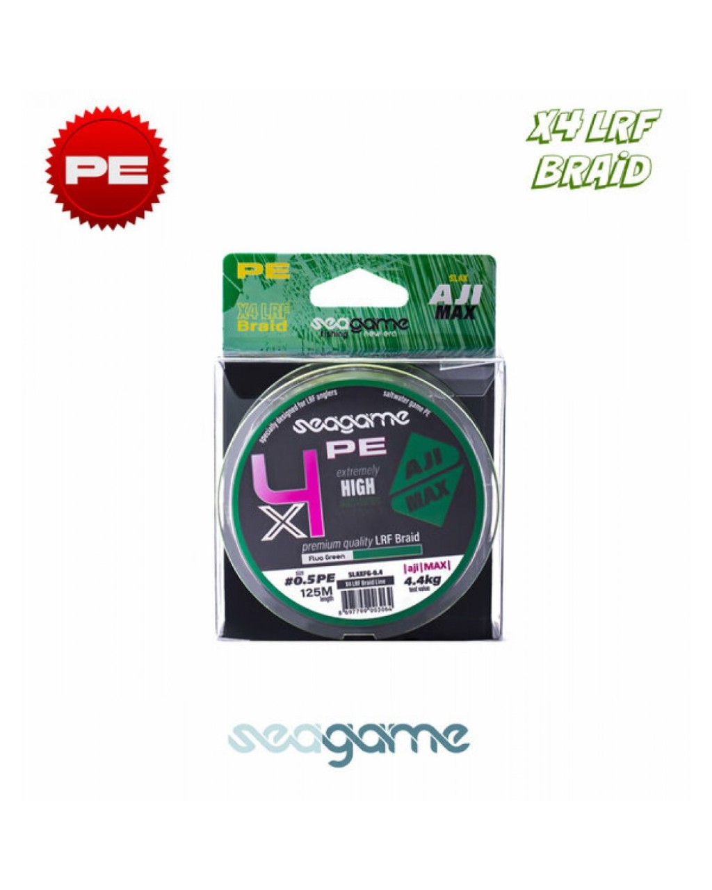 Seagame Ajı Max X4 Pe 125M  Fluo Green İp Misina