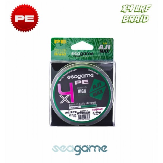 Seagame Ajı Max X4 Pe 125M  Fluo Green İp Misina