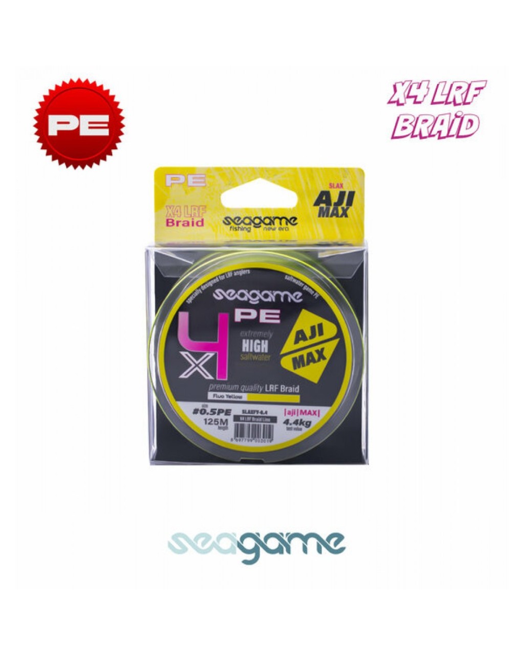 Seagame Ajı Max X4 Pe 125M Fluo Yellow İp Misina
