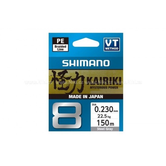Shimano Kairiki 8 150M Steel Gray İp Misina