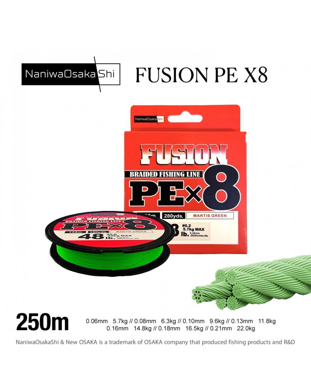 Nanıwaosakashı Fusıon 8X 250Mt İp Misina
