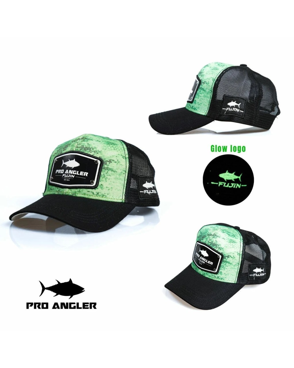 Fujin Pro Angler Green Wave Sapka