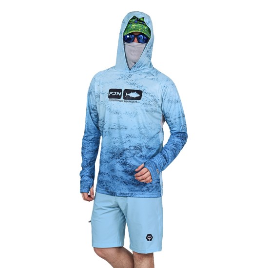 Fujin Pro Angler T-Shirt Blue Wave Xlarge (Xl)